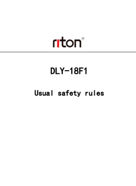 DLY-18F1 Usual Safety Rules