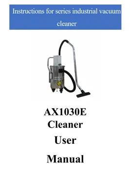AX1030E Cleaner User Manual