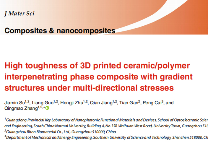 Riton's Collaborative Paper with South China Normal University and Southern University of Science and Technology Was Published in the SCI Journal J Mater Sci